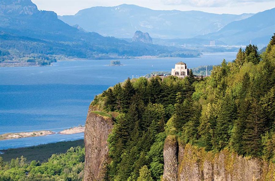 Vista House above the Columbia River Gorge