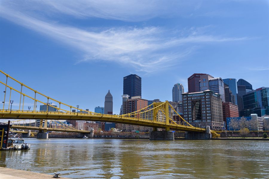 Pittsburgh skyline and bridge